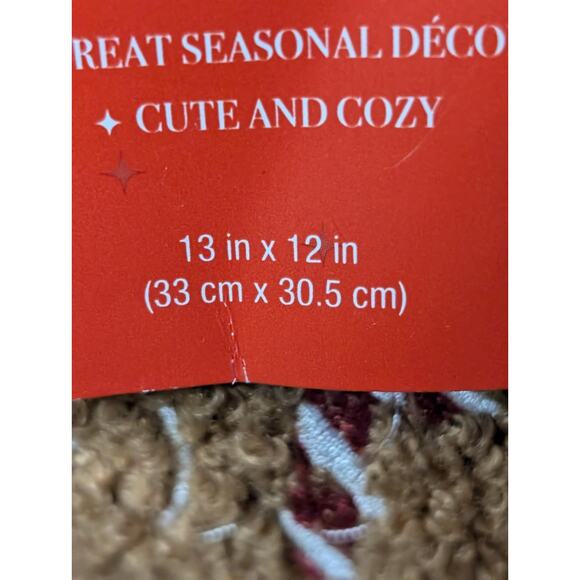 Aldi Merry Moments Gingerbread House Pillow Sherpa Holiday Christmas NEW Gift - Picture 5 of 7